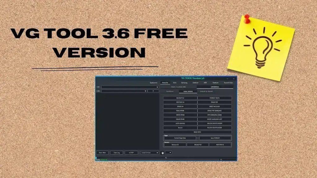 VG Tool 3.6 Free Version All Samsung MTK FRP Bypass Tool