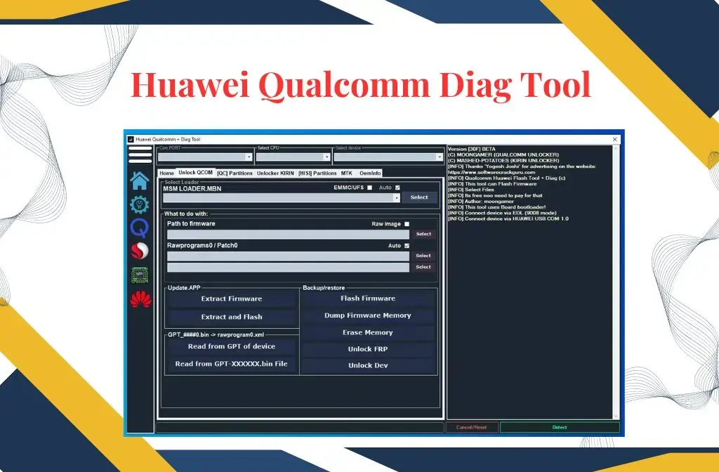 Huawei Qualcomm Diag Tool V30F Free Latest Download