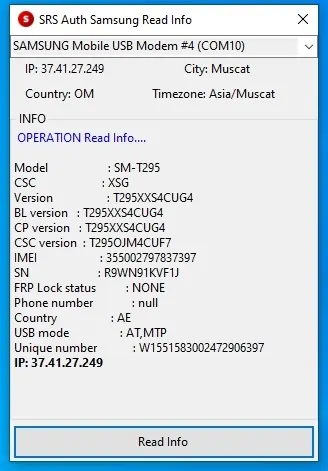 SRS Samsung Read Info Tool