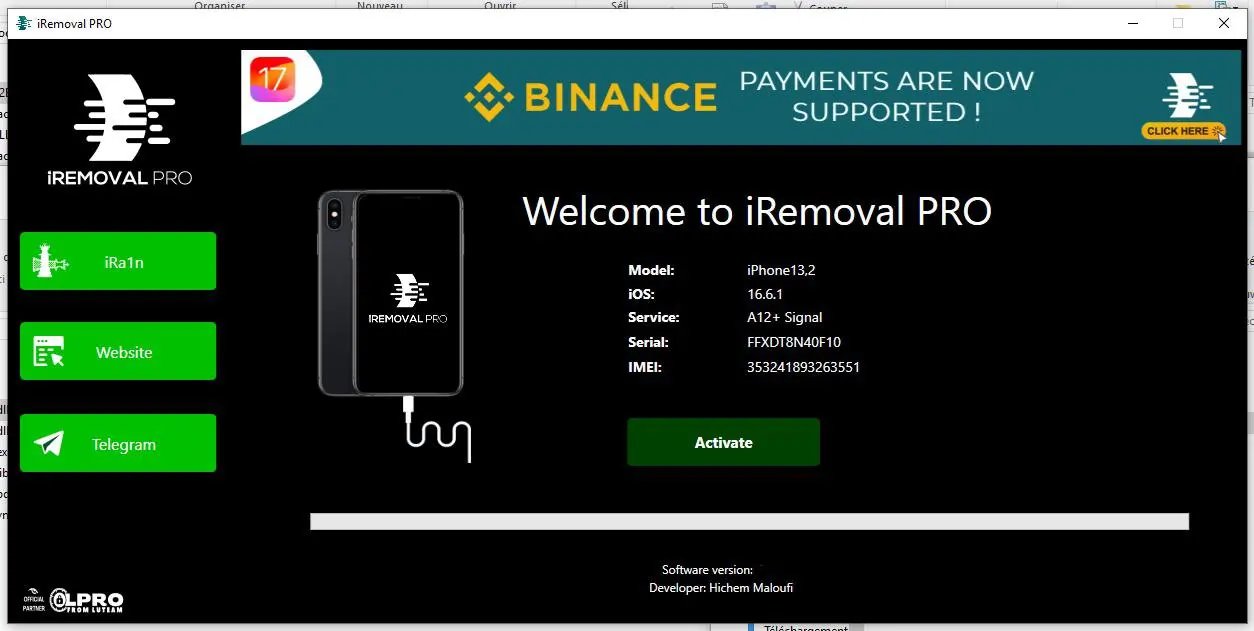 iRemoval PRO Premium Edition bypassing iPhone XS to 14 Pro Max with signal 2025 Free Download